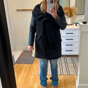 BB Dakota black pleather arm Coat